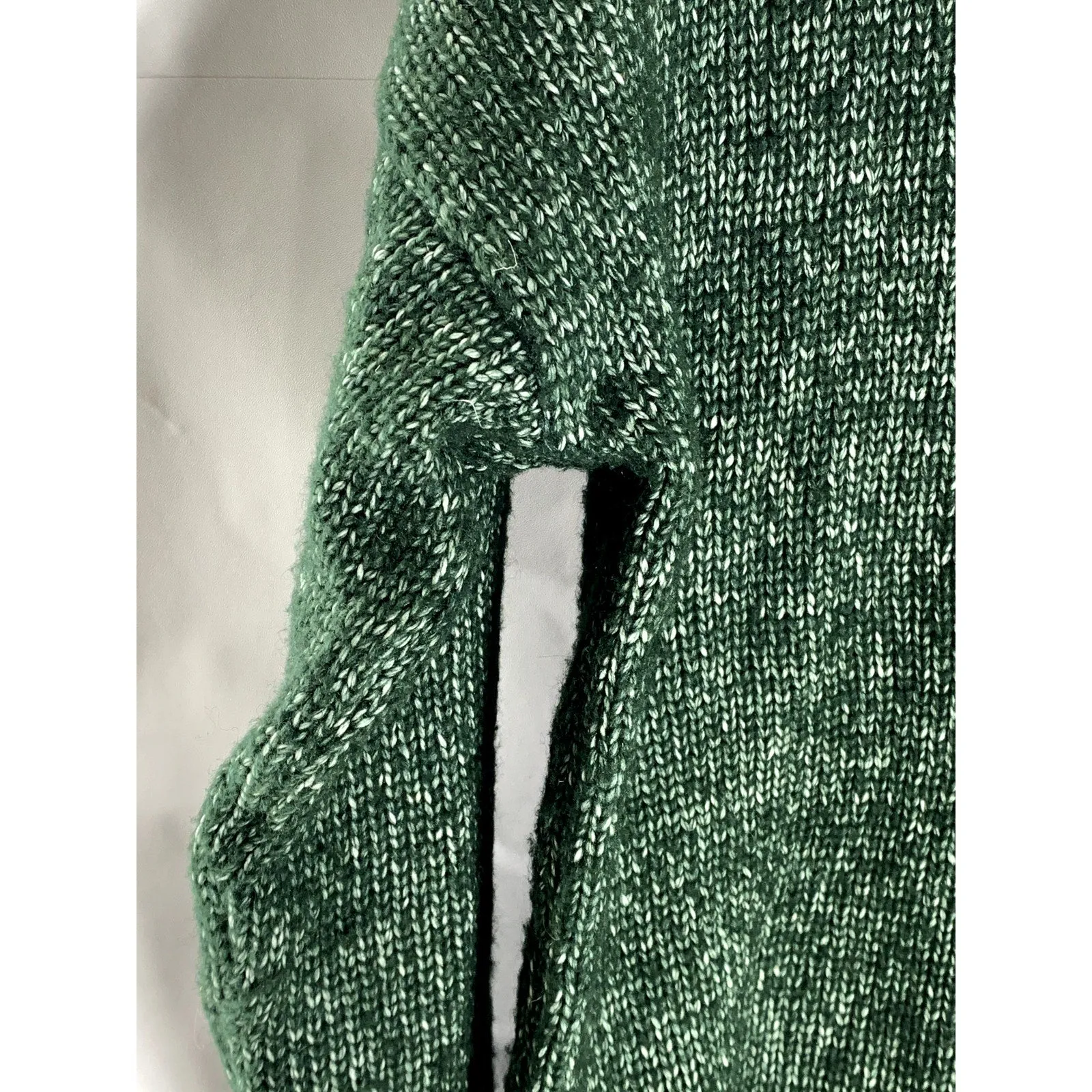 BANANA REPUBLIC Women's Dark Green Knit Mock-Neck Oversized Pullover Sweater SZS